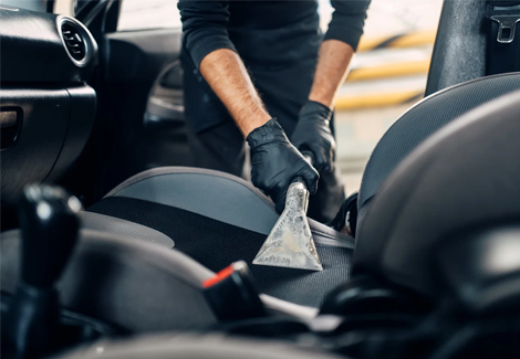 Detailed car interior cleaning